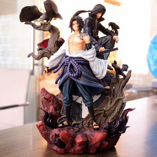 Naruto action figure love and hate bond Uchiha Sasuke Itachi action figure anime model statue ornaments