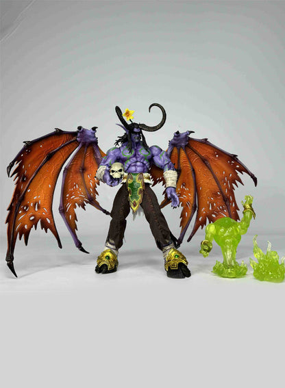 World of Warcraft Demon Hunter Illidan Stormrage Anime Model Statue Ornament