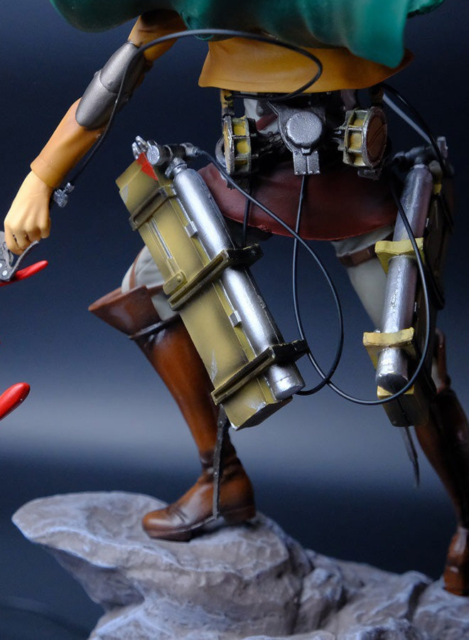 Attack on Titan Figure Levi Ryoshin Battle-damaged Anime Model Statue Ornament