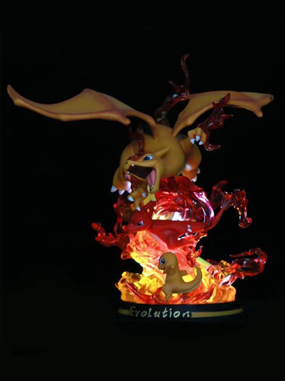 Pokémon Charizard glowing evolution scene anime peripheral model statue ornaments