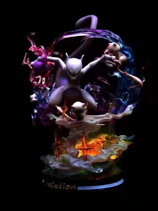 Pokémon figure Mewtwo luminous version anime peripheral model statue ornaments