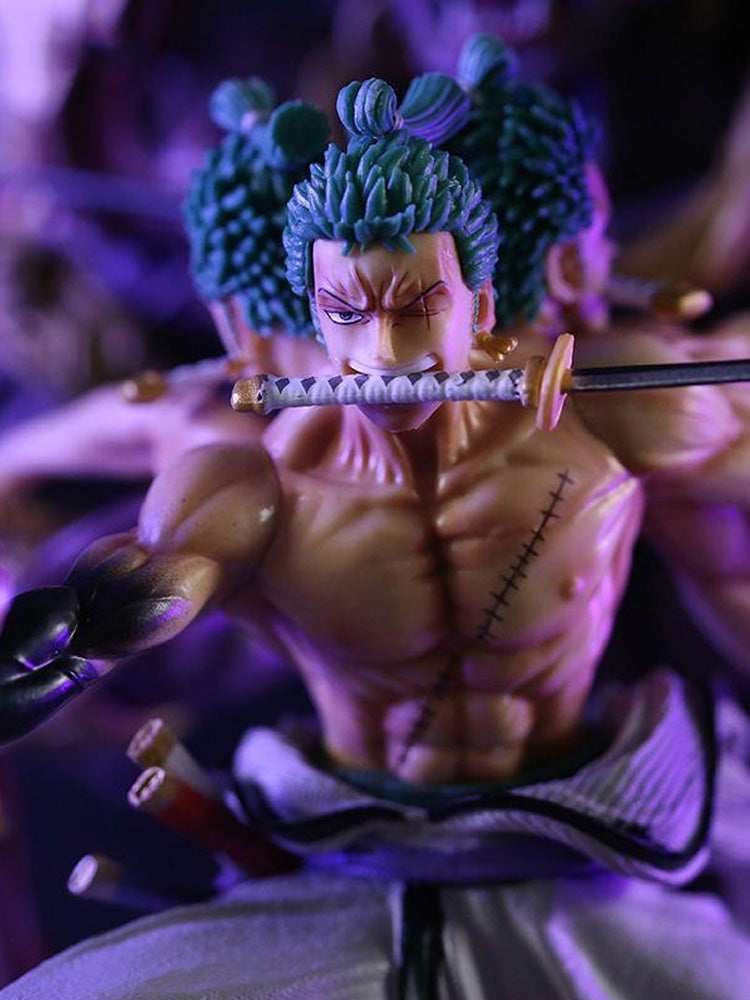 One Piece Figure Ghost Nine Swords Style Asura Zoro Figure Anime Model Statue Ornament