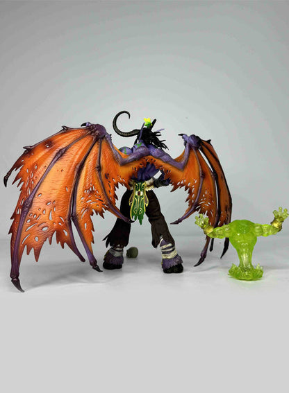 World of Warcraft Demon Hunter Illidan Stormrage Anime Model Statue Ornament