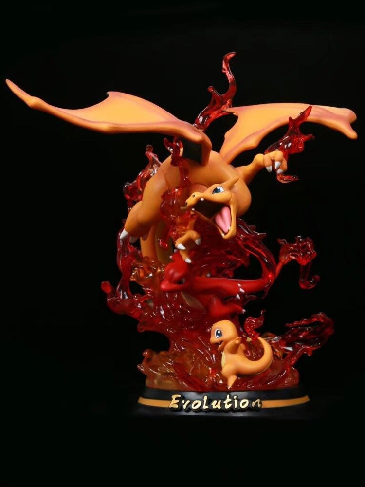 Pokémon Charizard glowing evolution scene anime peripheral model statue ornaments