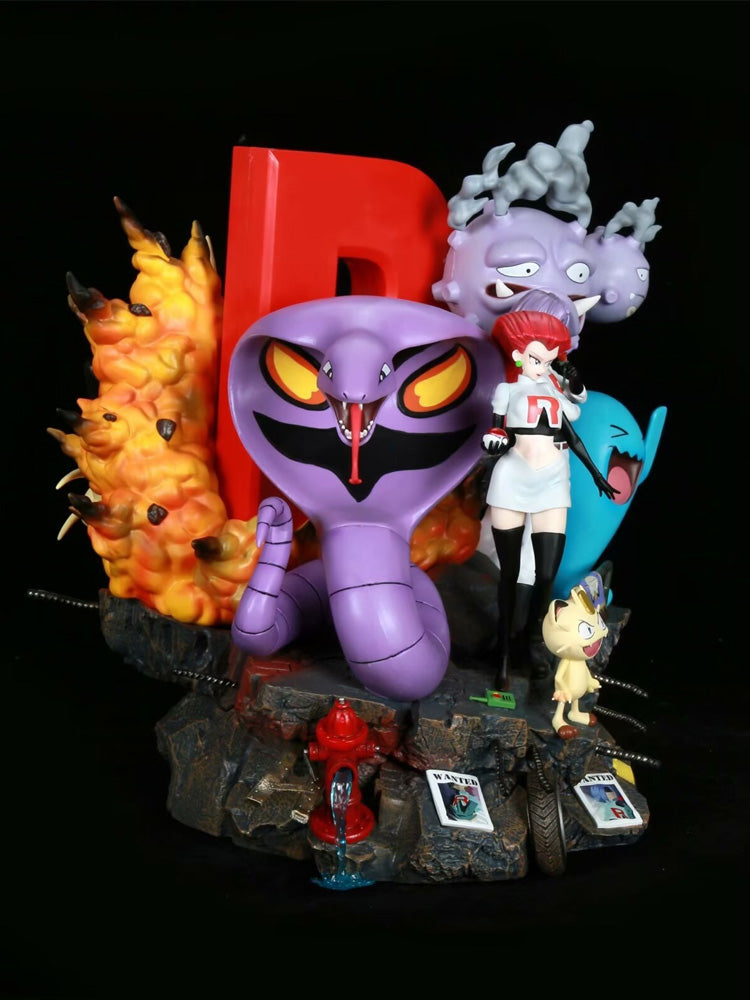 Pokémon Team Rocket Anime Peripheral Model Statue Ornaments