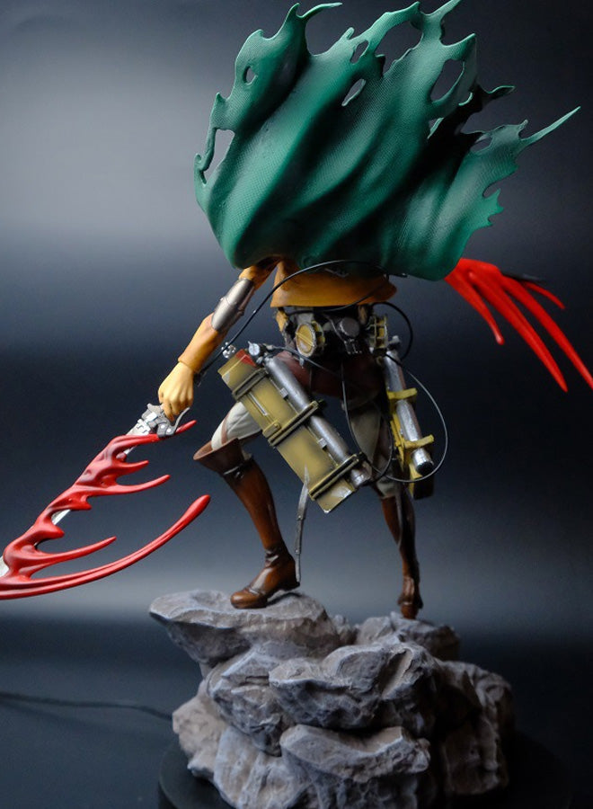 Attack on Titan Figure Levi Ryoshin Battle-damaged Anime Model Statue Ornament