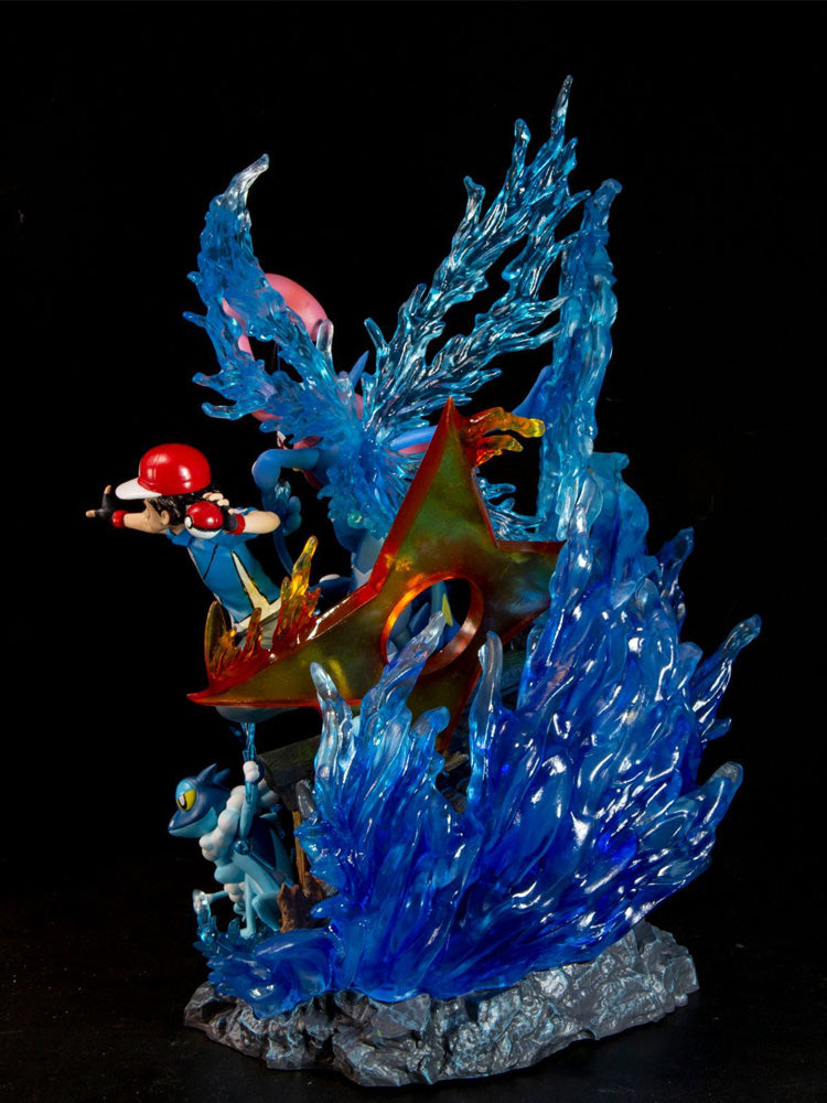 Pokémon Figures Ninja Frog Family Anime Peripheral Model Statue Ornaments