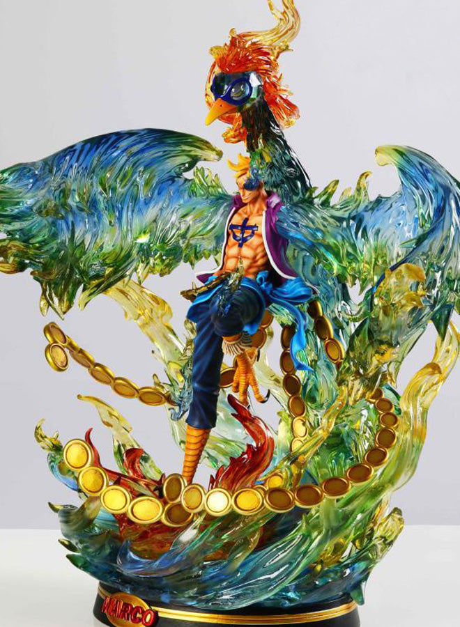 One Piece Captain Whitebeard Figure Phoenix Figure Anime Model Statue Ornament