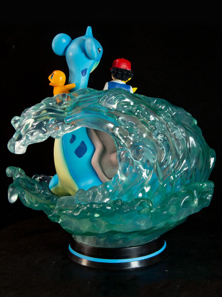 Pokémon Figures Ash Ketchum Dragonite and the Big Three Anime Peripheral Model Statue Ornaments