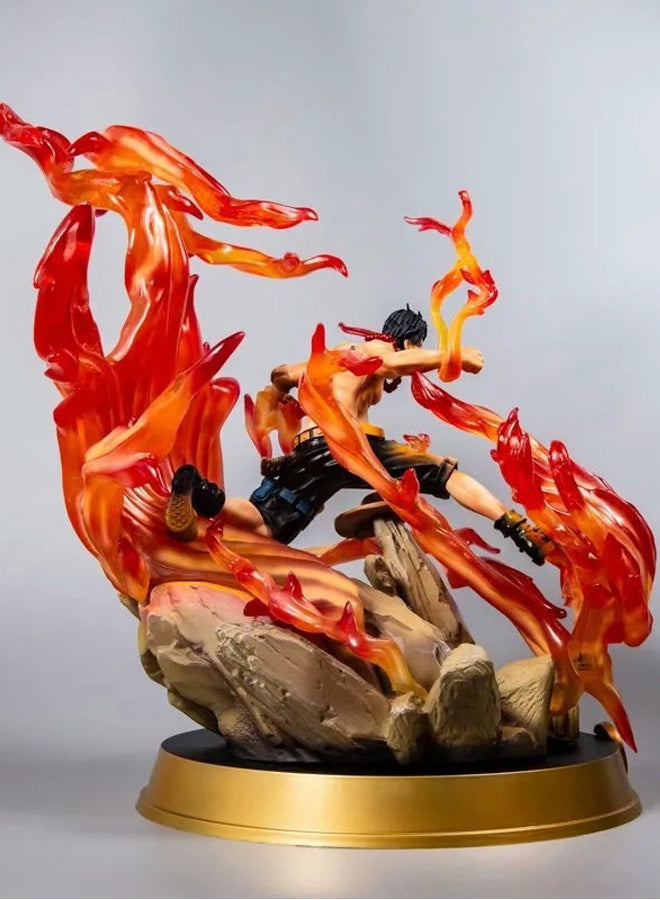 One Piece Figure Top War Fire Fist Ace Figure Anime Model Statue Ornament