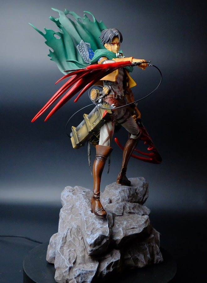 Attack on Titan Figure Levi Ryoshin Battle-damaged Anime Model Statue Ornament