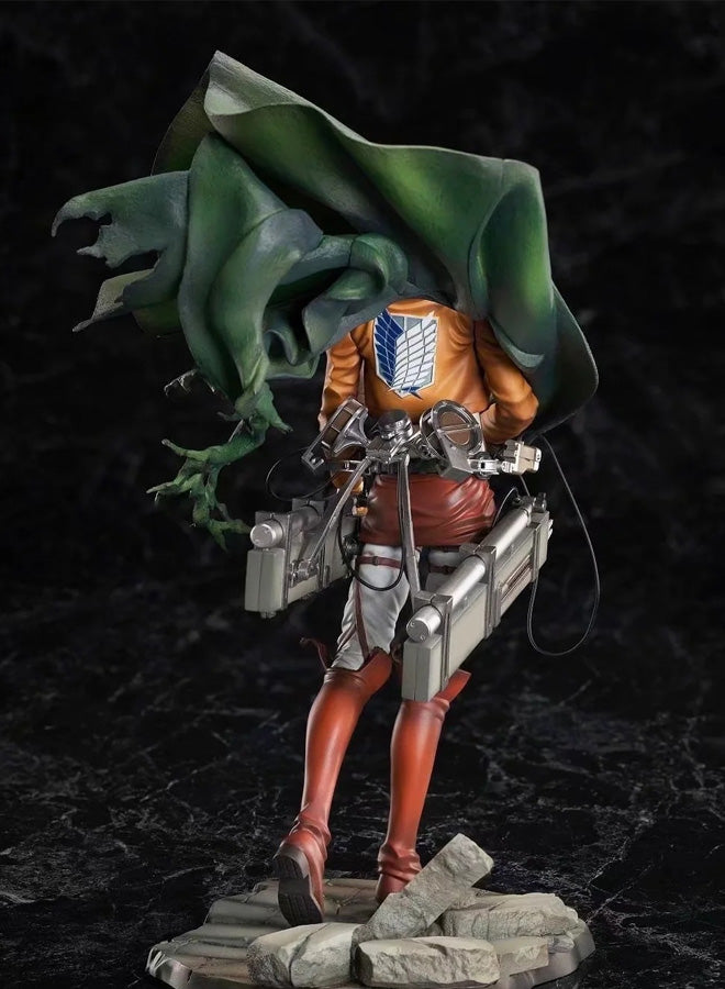 Attack on Titan Figure Cloaked Captain Levi Standing Anime Model Statue Ornament