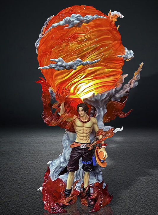 One Piece Figure Fireball Entei Ace Figure Anime Model Statue Ornament