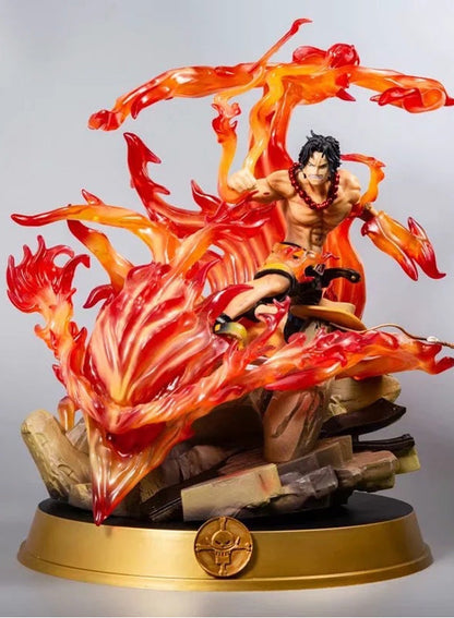 One Piece Figure Top War Fire Fist Ace Figure Anime Model Statue Ornament