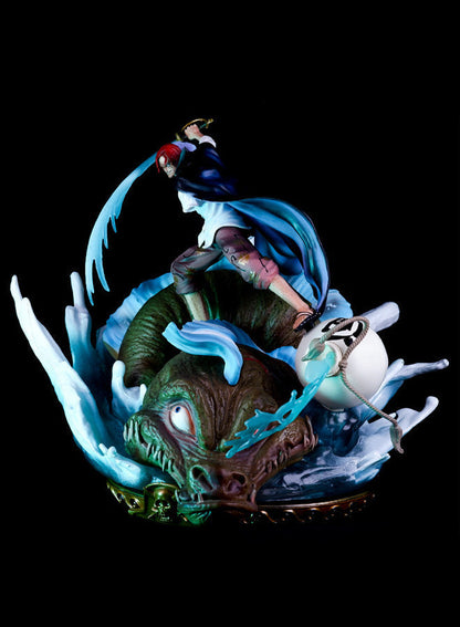 One Piece Four Emperors Fighting Red-Haired Shanks Anime Model Statue Ornaments