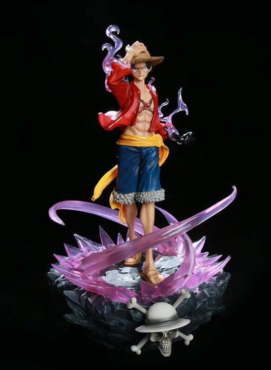 One Piece action figure, hot-blooded Luffy anime model statue ornament