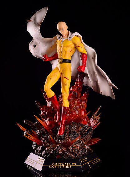 One Punch Man figure Saitama teacher luminous anime model statue ornaments