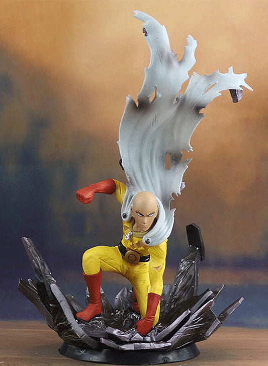 One Punch Man Figure Saitama Bald Cape Anime Model Statue Ornament