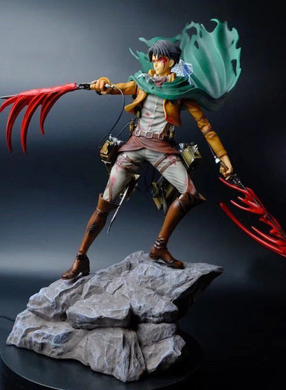 Attack on Titan Figure Levi Ryoshin Battle-damaged Anime Model Statue Ornament