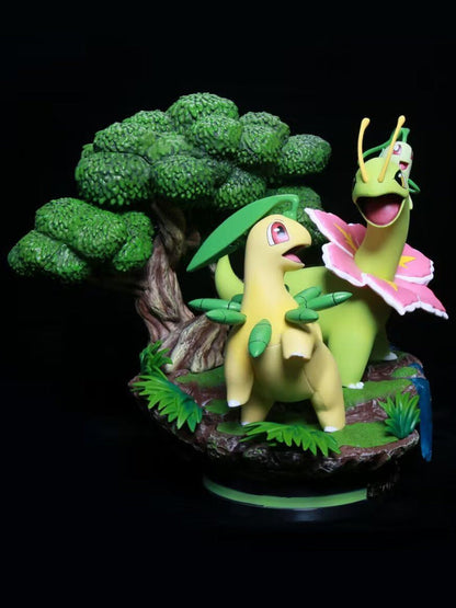 Pokémon action figure, laurel leaf, anime peripheral model, statue ornaments