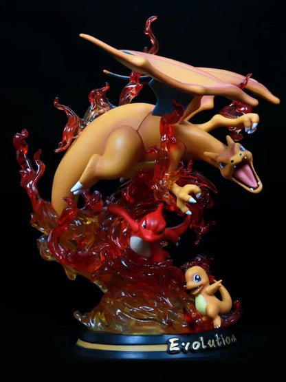 Pokémon Charizard glowing evolution scene anime peripheral model statue ornaments