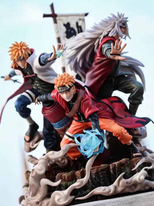 Naruto Figure Bond. Fate Namikaze Minato Naruto Jiraiya Anime Model Statue Ornaments