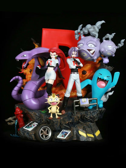 Pokémon Team Rocket Anime Peripheral Model Statue Ornaments