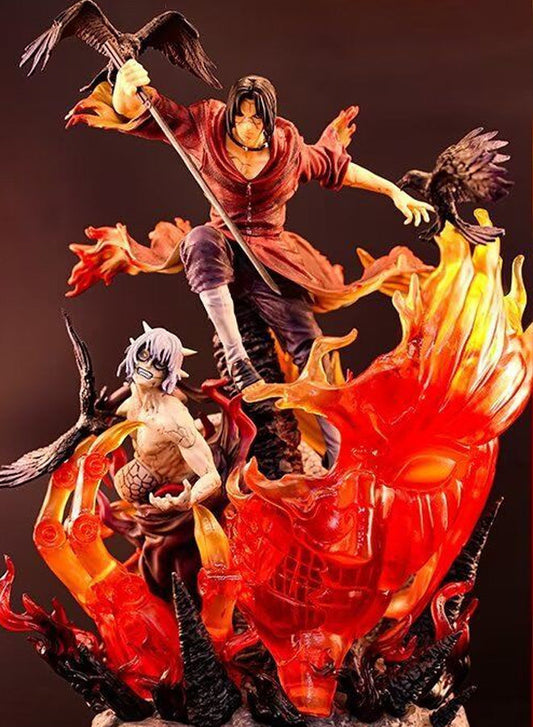 Naruto action figure, burning wind itachi anime model statue ornament