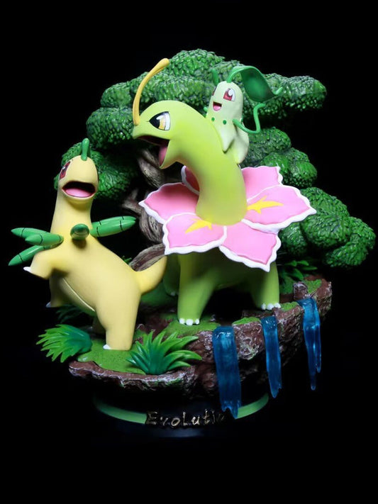 Pokémon action figure, laurel leaf, anime peripheral model, statue ornaments