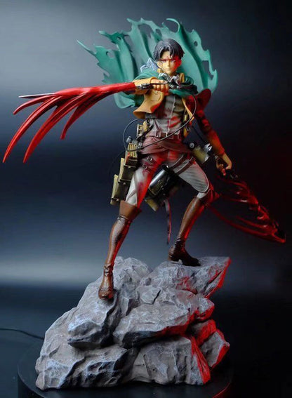 Attack on Titan Figure Levi Ryoshin Battle-damaged Anime Model Statue Ornament