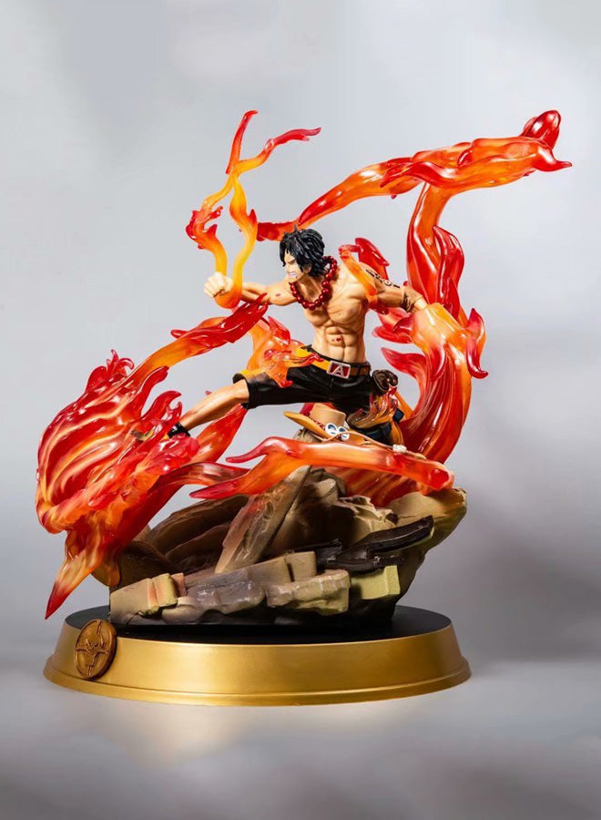 One Piece Figure Top War Fire Fist Ace Figure Anime Model Statue Ornament