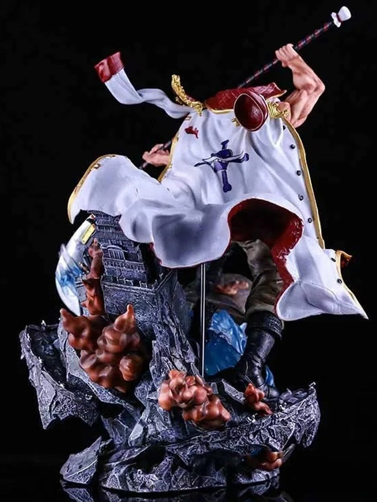 One Piece Figure Four Emperors Whitebeard Mariner War Illuminating Figure Anime Model Statue Ornaments